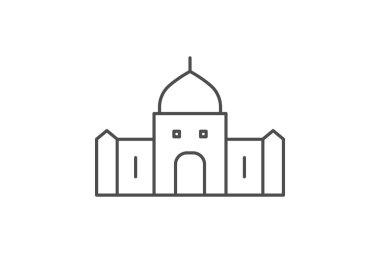 Madrasah Binası, vektör, piksel mükemmel, illüstratör dosyası