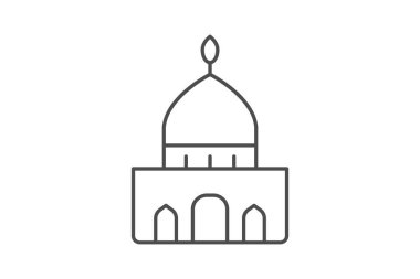 Dargah Binası, vektör, piksel mükemmel, illüstratör dosyası