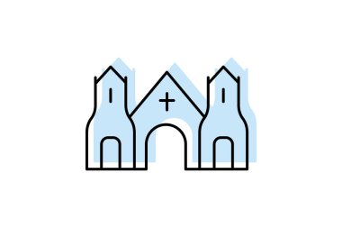 Abbey, vektör, piksel mükemmel, illüstratör dosyası