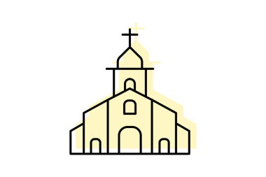 Barok Kilisesi, vektör, piksel mükemmel, illüstratör dosyası