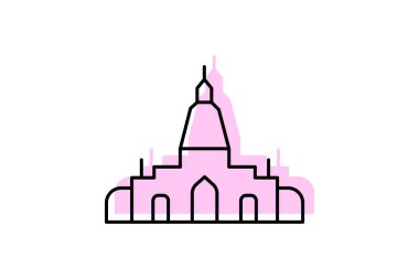 Tapınak, vektör, piksel mükemmel, illüstratör dosyası