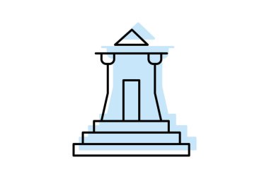 Antik Tapınak, vektör, piksel mükemmel, illüstratör dosyası