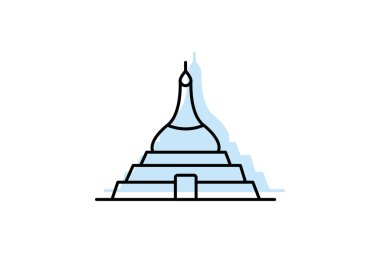 Tapınak Kompleksi, vektör, piksel mükemmel, illüstratör dosyası