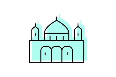 Tarihi Sinagog, vektör, piksel mükemmel, illüstratör dosyası