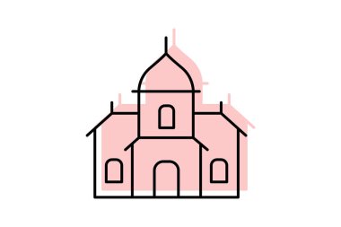 Tahta Sinagog, vektör, piksel mükemmel, illüstratör dosyası