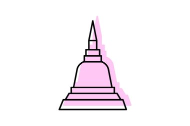 Stupa, vektör, piksel mükemmel, çizer dosyası