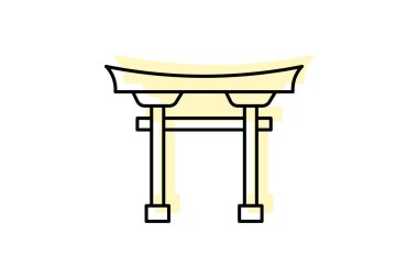 Torii Kapısı, vektör, piksel mükemmel, illüstratör dosyası