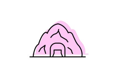 Kutsal Mağara, vektör, piksel mükemmel, illüstratör dosyası