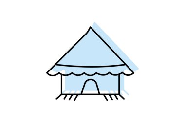 Ritüel kulübe, vektör, piksel mükemmel, illüstratör dosyası