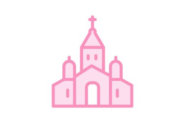 Katedral, vektör, piksel mükemmel, illüstratör dosyası