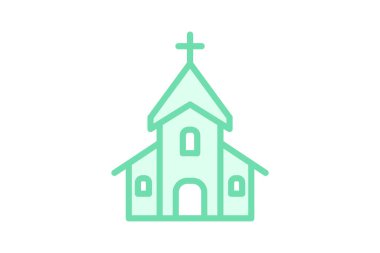 Kırsal Kilise, vektör, piksel mükemmel, illüstratör dosyası