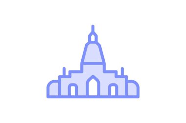 Tapınak, vektör, piksel mükemmel, illüstratör dosyası