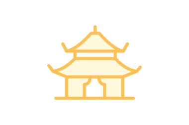 Taocu Tapınak, vektör, piksel mükemmel, illüstratör dosyası