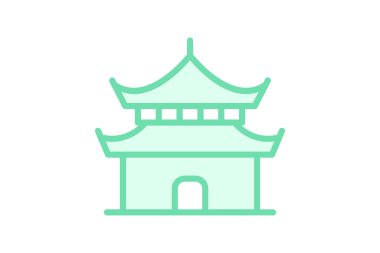 Konfüçyüs Tapınağı, vektör, piksel mükemmel, illüstratör dosyası