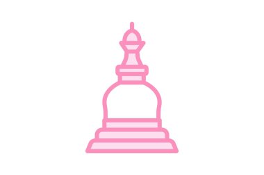 Tibet Manastırı, vektör, piksel mükemmel, illüstratör dosyası