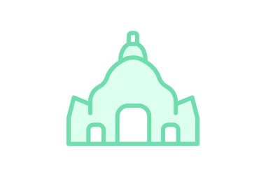 Mağara Manastırı, vektör, piksel mükemmel, illüstratör dosyası