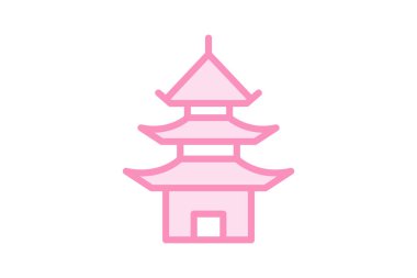 Pagoda, vektör, piksel mükemmel, illüstratör dosyası