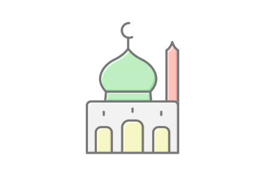 İslam Merkezi, vektör, piksel mükemmel, illüstratör dosyası