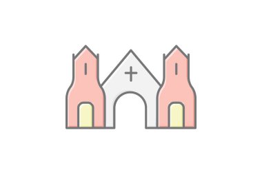 Abbey, vektör, piksel mükemmel, illüstratör dosyası