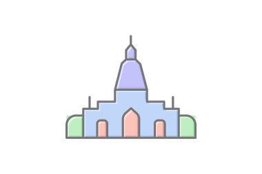 Tapınak, vektör, piksel mükemmel, illüstratör dosyası