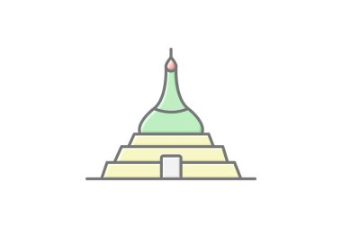 Tapınak Kompleksi, vektör, piksel mükemmel, illüstratör dosyası