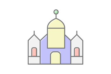 Sinagog, vektör, piksel mükemmel, illüstratör dosyası