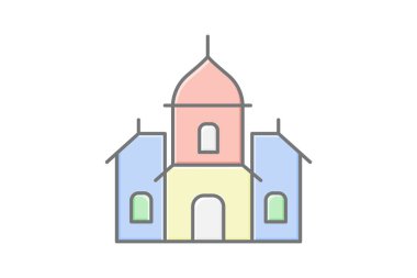 Tahta Sinagog, vektör, piksel mükemmel, illüstratör dosyası