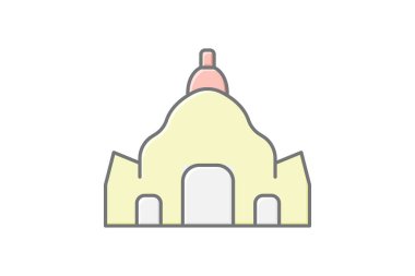 Mağara Manastırı, vektör, piksel mükemmel, illüstratör dosyası