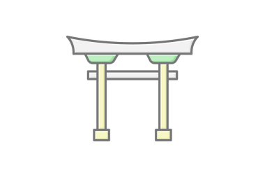 Torii Kapısı, vektör, piksel mükemmel, illüstratör dosyası