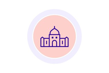 Madrasah Binası, vektör, piksel mükemmel, illüstratör dosyası