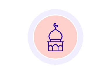 Kırsal Cami, vektör, piksel mükemmel, illüstratör dosyası