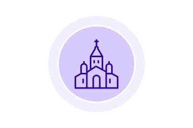 Katedral, vektör, piksel mükemmel, illüstratör dosyası