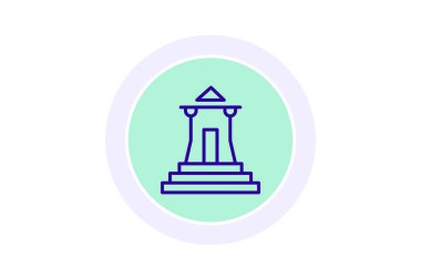 Antik Tapınak, vektör, piksel mükemmel, illüstratör dosyası