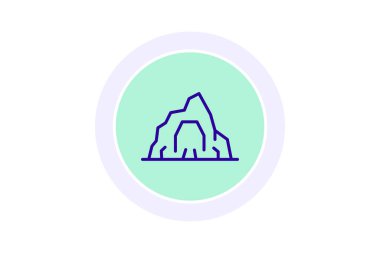 Kaya kesimi tapınak, vektör, piksel mükemmel, illüstratör dosyası