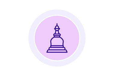 Tibet Manastırı, vektör, piksel mükemmel, illüstratör dosyası