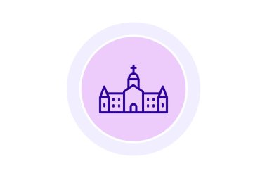 Manastır, vektör, piksel mükemmel, illüstratör dosyası