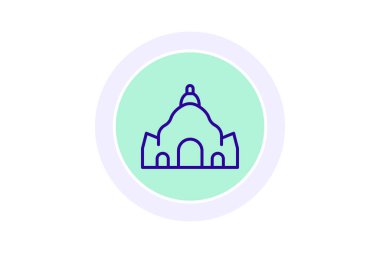 Mağara Manastırı, vektör, piksel mükemmel, illüstratör dosyası