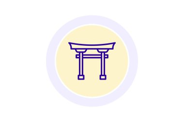 Torii Kapısı, vektör, piksel mükemmel, illüstratör dosyası