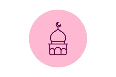 Kırsal Cami, vektör, piksel mükemmel, illüstratör dosyası