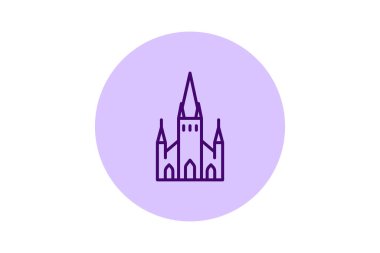 Gotik Katedral, vektör, piksel mükemmel, illüstratör dosyası