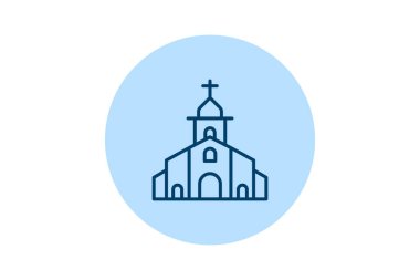 Barok Kilisesi, vektör, piksel mükemmel, illüstratör dosyası