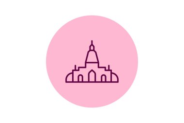 Tapınak, vektör, piksel mükemmel, illüstratör dosyası