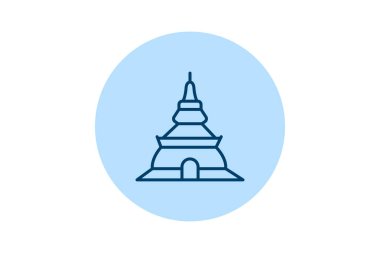 Budist Tapınağı, vektör, piksel mükemmel, illüstratör dosyası