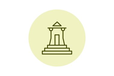 Antik Tapınak, vektör, piksel mükemmel, illüstratör dosyası