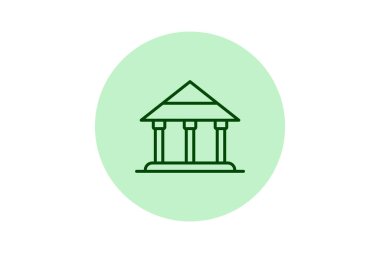 Pagan Tapınağı, vektör, piksel mükemmel, illüstratör dosyası