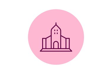 Modern Sinagog, vektör, piksel mükemmel, illüstratör dosyası