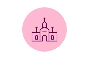 Manastır, vektör, piksel mükemmel, illüstratör dosyası