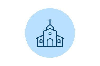 Hıristiyan Manastırı, vektör, piksel mükemmel, illüstratör dosyası