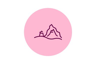 Çöl Manastırı, vektör, piksel mükemmel, illüstratör dosyası