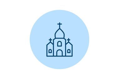 Katolik Manastırı, vektör, piksel mükemmel, illüstratör dosyası